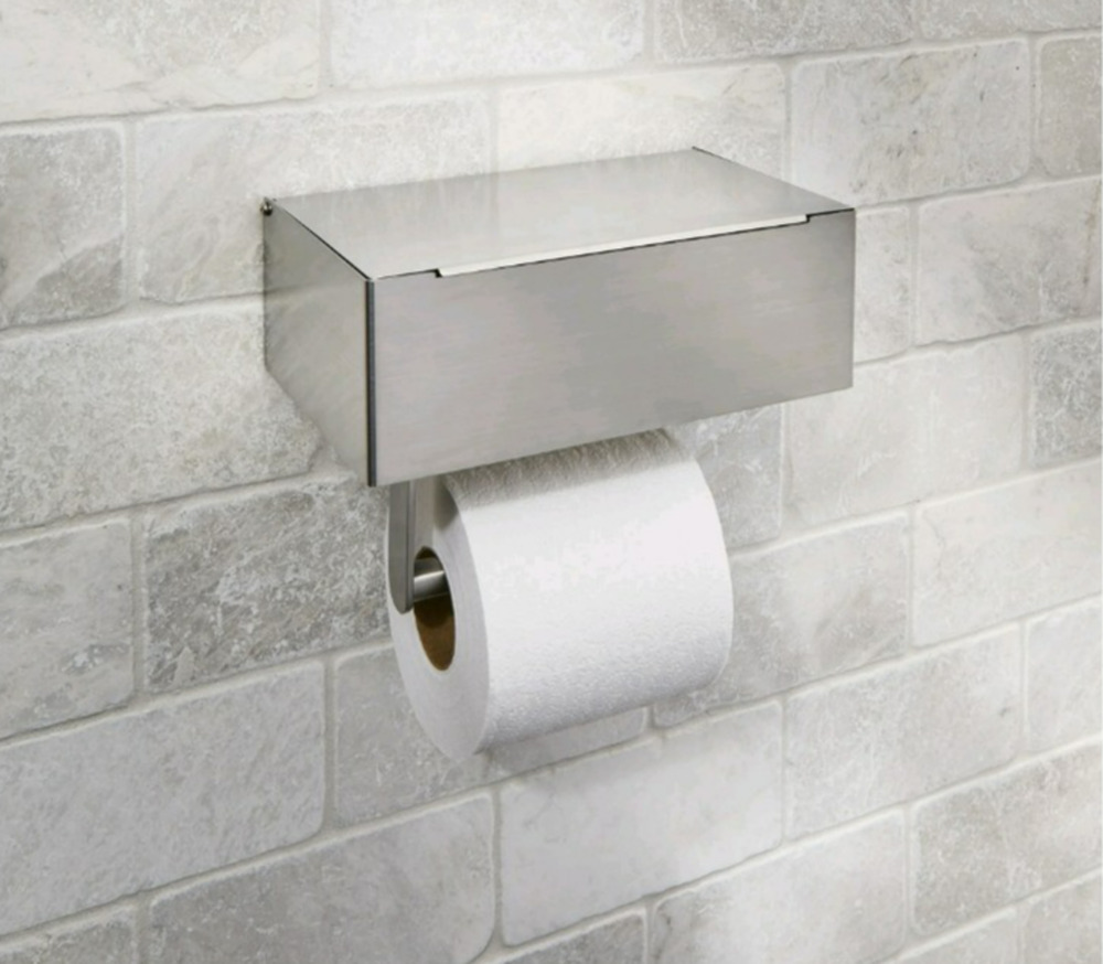 Better Homes & Gardens Toilet Paper Holder with Storage in Satin Nickel